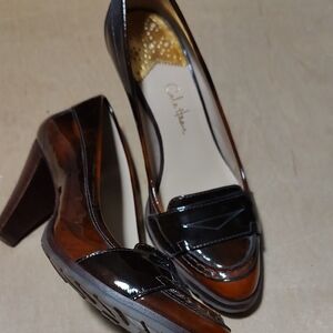 Cole Haan Women's Black and Brown Patent Heels
